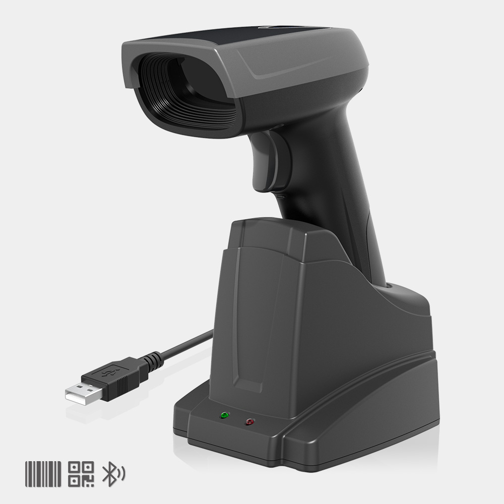 X-1801B Wireless Bluetooth 2D Barcode Scanner with Charging Cradle
