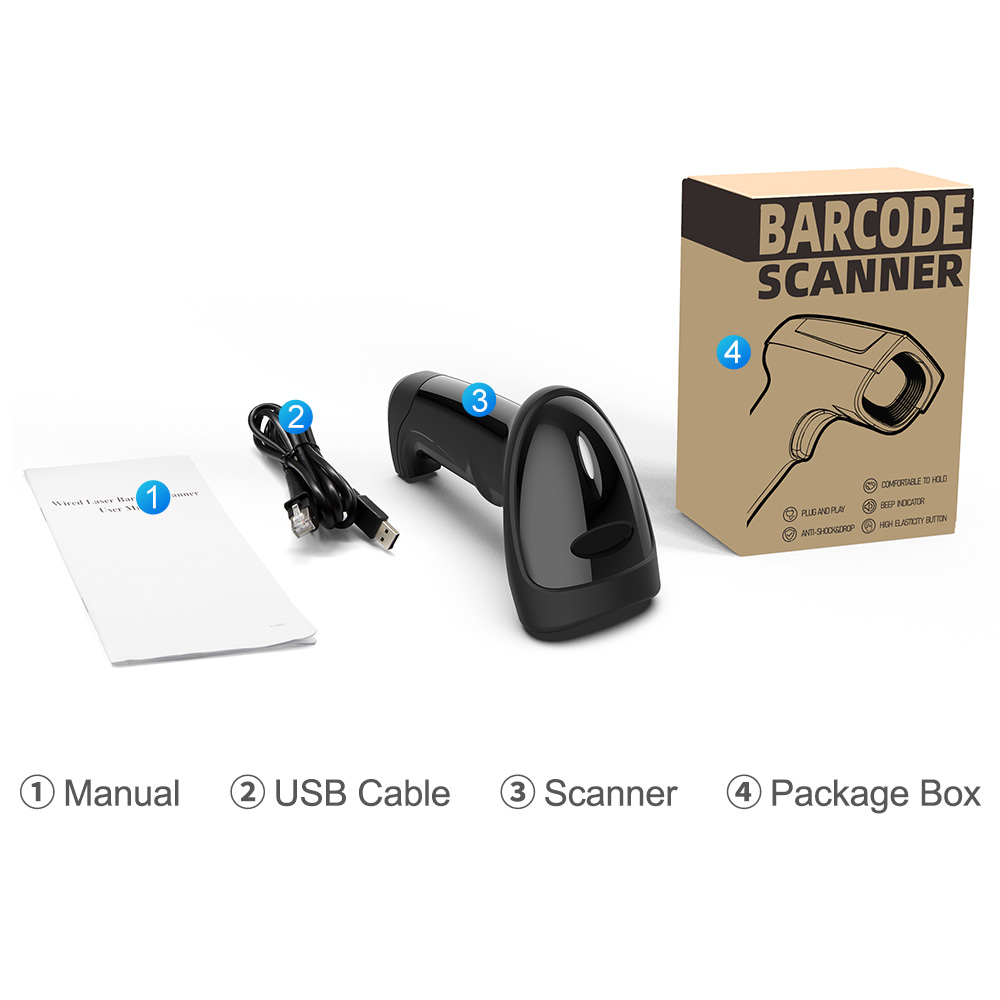 X-530 1D Laser Wired Handhold Barcode Scanner_6