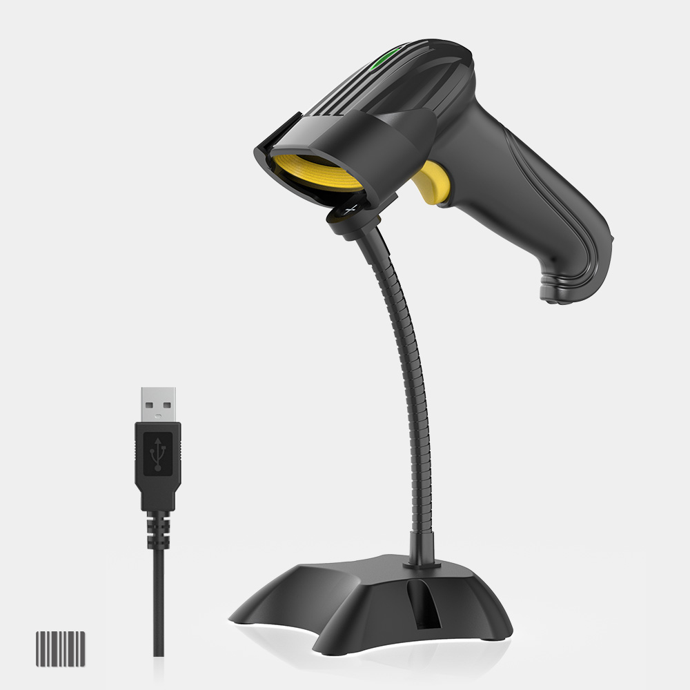 M-3100AT 1D Laser Wired Handhold Barcode Scanner with stand