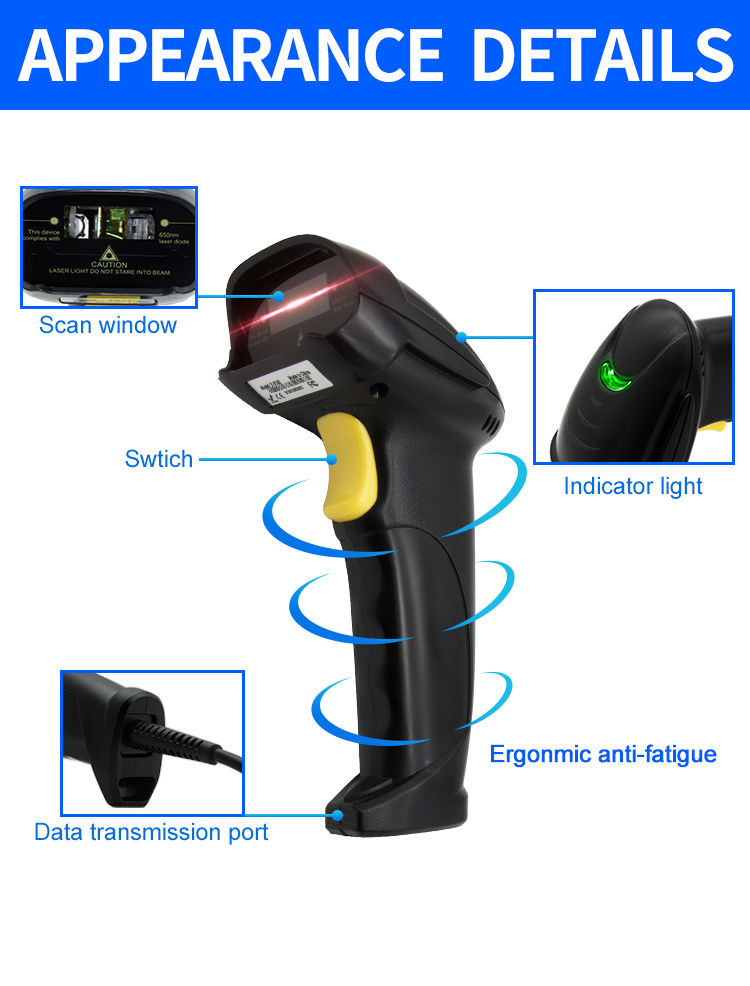 X-9100 1D Laser Wired handhold Barcode Scanner  _08.jpg